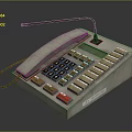 Vintage Electronic Telephone Device with Multiple Buttons Microphone and Display Screen
