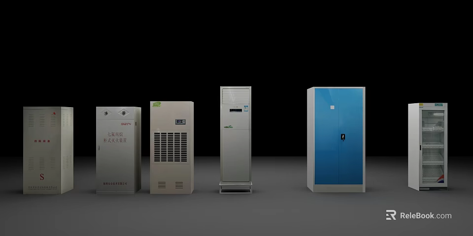 Public Facility Modern Electrical Control Cabinets And Power Distribution Equipment 3d model