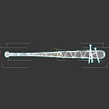Weapon Stick with Long Wooden and Metal Body Striped Pattern Design