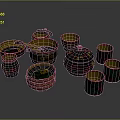 Traditional Decorative Tableware Set With Floral Patterns And Red Green Gold Accents