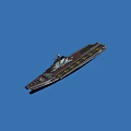 Aircraft Carrier as Military Naval Weapon with Flight Deck and Combat Equipment