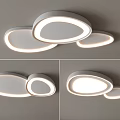 Modern Minimalist Ceiling Light With Sleek Oval Shapes And Soft LED Illumination
