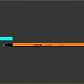 Orange Stabilo Pencil With Blue Cap For Everyday Use On Black Background