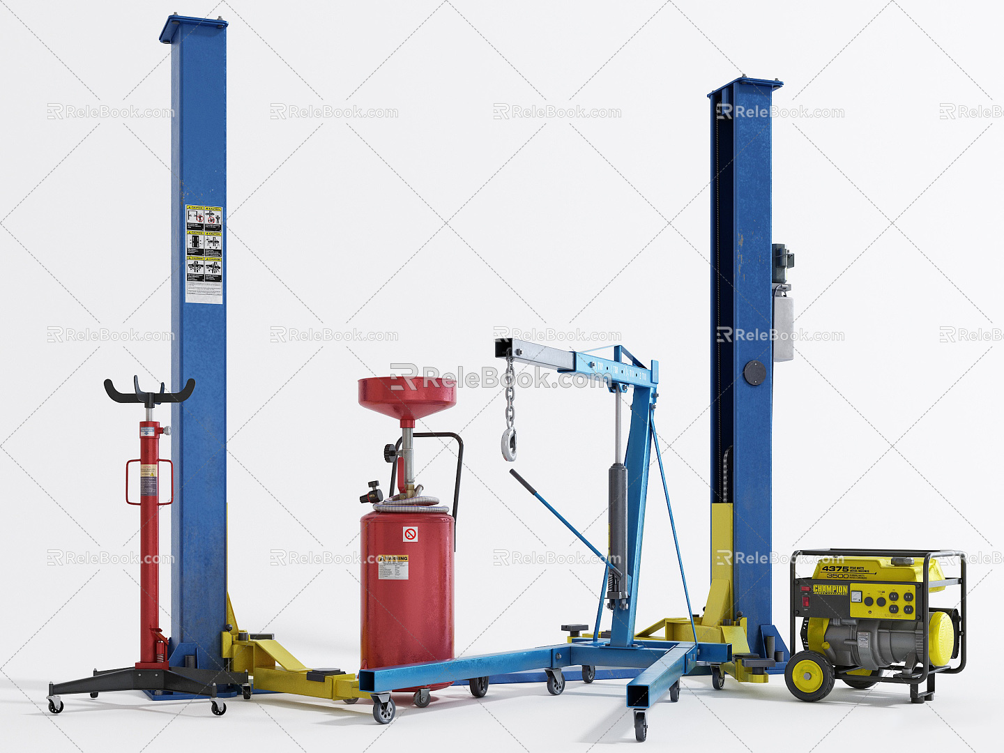 Modern auto repair tools auto repair tools repair shop equipment auto repair shop frame auto repair tool combination model