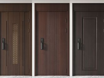 New Chinese-style security door entrance door 3d model