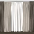 Brown And Beige Layered Curtains With Sheer Fabric For Window In Home Interior