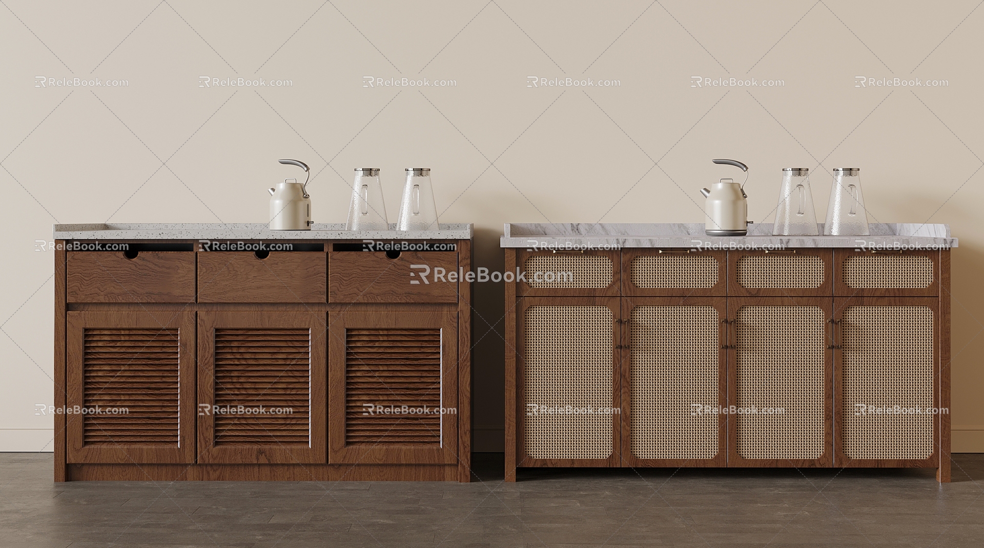 Antique Sideboard Sideboard 3d model