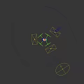 Red And Yellow Drone With Multiple Propellers And Landing Gear Structure
