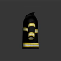 Firefighter Protective Jacket Black With Yellow White Stripes And Collar Design