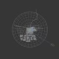 Aerial View Urban Planning With High Rise Buildings Roads And Green Spaces