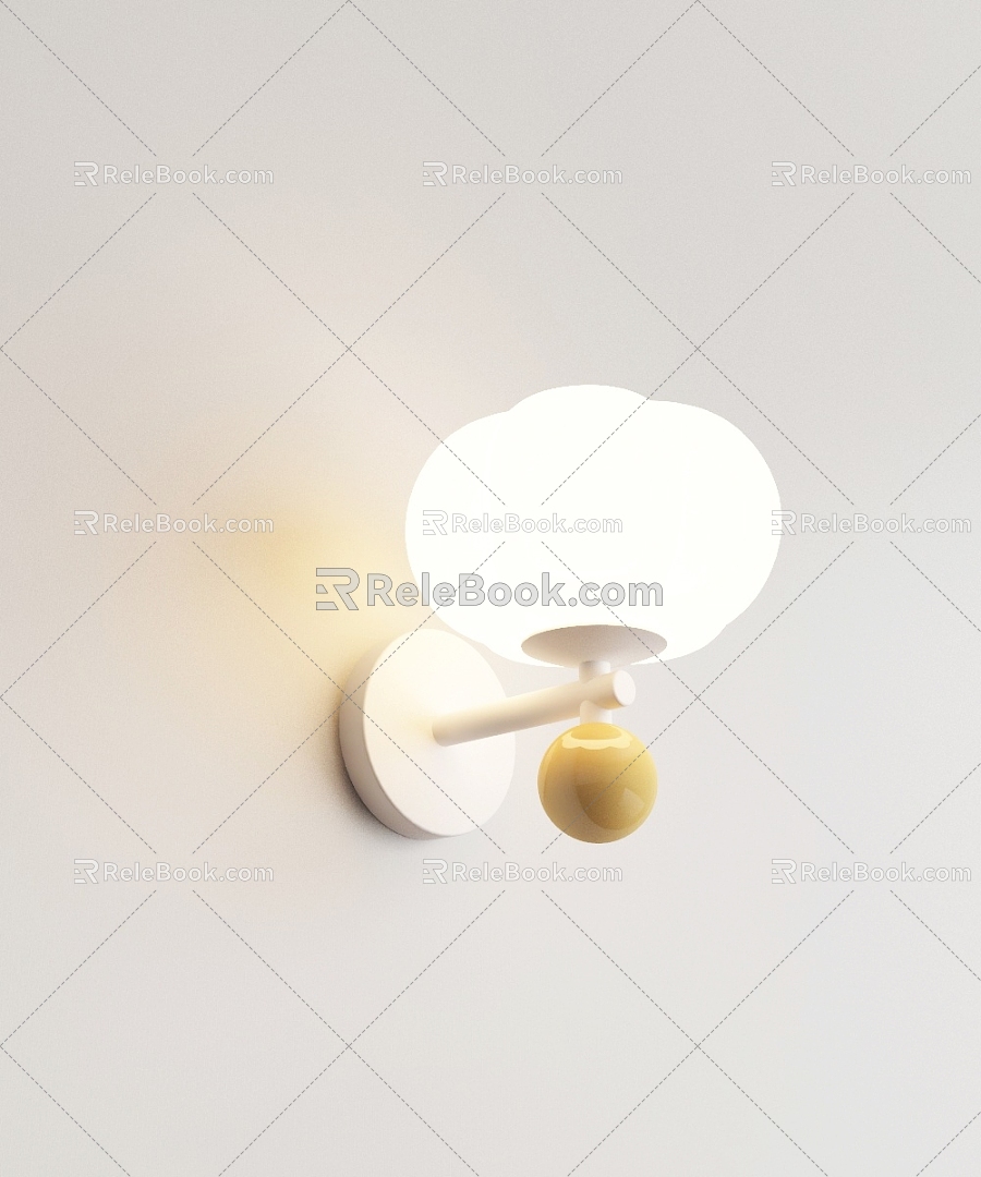 Simple cream wind wall lamp model