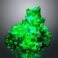 Natural Green Stone Crystal With Shiny Surface And Intricate Structure