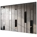 Modern Wooden Accent Wall With Geometric Panel Design And Natural Texture