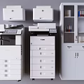 Laser Printer Copier Fax Machine Filing Cabinet Filing Cabinet 3d model