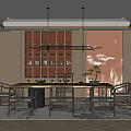New Chinese Tea Room 3d model