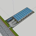 Modern Factory Building Factory Building 3d model