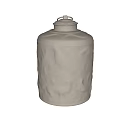 Silver Hammered Metallic Vase With Lid For Elegant Home Decor