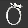 Exquisite Floral Design Diamond Ring With Sparkling Center Stone And Studded Band