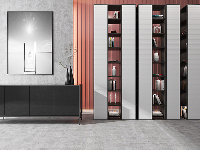 Modern bookcase model