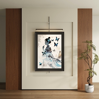 New Chinese Decorative Painting 3d model