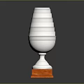 Silver Multi Layered Trophy With Orange Square Base For Daily Use