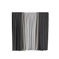 Elegant Gray and Beige Double Layer Curtains for Modern Home Window Decor 3d model