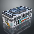 Durable Multipurpose Storage Box With Metal Surface Colorful Stickers And Compartments