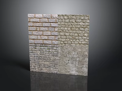 Architectural Brick Wall Design With Varied Textures And Masonry Patterns 3d model