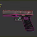 Detailed View Of Black 1911 Model Handgun With Metal Construction Classic Design And Textured Surface