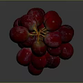 Fresh Ripe Red Grapes Bunch With Juicy Berries On Dark Background