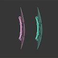 Traditional Curved Bladed Weapons With Decorative Handles And Sharp Edges
