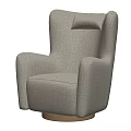 Lambskin Sofa Chair Single Sofa Fabric Single Sofa 3d model