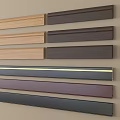 Various Decorative Lines In Wooden Dark And LED Strip Designs For Wall Trim