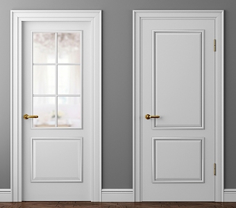 American single door 3d model