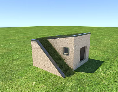 Modern Pet House Green Roof Super Dream Dog House 3d model