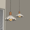 Cream wind chandelier decorative lamp bedside lamp 3d model