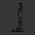 Futuristic Sci Fi Stone Archway With Green Diamond Gemstone And Glowing Lines