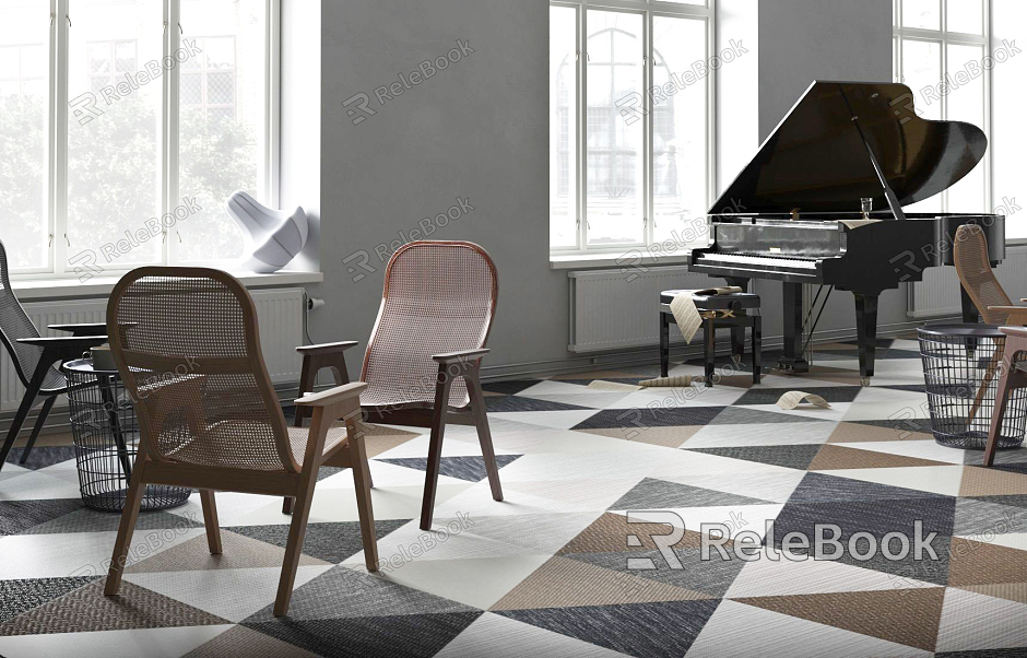 Modern Piano Piano Room model