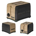 Stylish Wooden Black Toaster Kitchen Appliance With Modern Design For Home Use