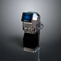 Modern Tech Device With Digital Display And Metallic Silver Black Case 3d model