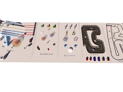 Modern Ski Resort Ice Carnival 3d model