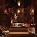 SPA Sauna Relaxing Space With Cave Like Walls And Soft Lighting