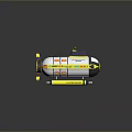 Two Modern Underwater Water Vehicles With Propellers And White Blue Yellow LED Design