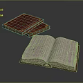 Detailed Sculpture Carving On Red Cover Books Featuring Open Pages And Handwritten Text