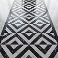Black And White Marble Floor Tiles With Stylish Geometric Pattern Design 3d model