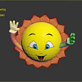 Sun Expression Package Clouds Stars Moon Weather Expression Package Expression Package WeChat Expression Package Cartoon Expression 3d model
