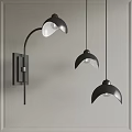 Modern Black Lighting Combinations With Wall Lamps And Pendant Lights