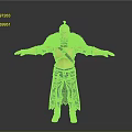 Golden Armored Character With Black Cloak And Detailed Design Standing Pose