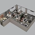 Birds Eye View Of Modern Apartment Interior Design With Multiple Rooms And Furniture Arrangement