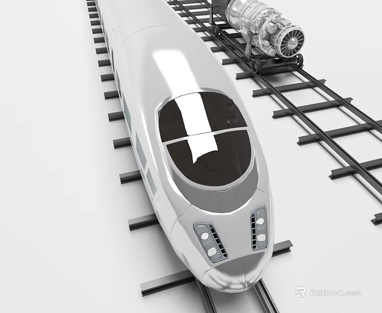 Sleek Modern Electric Car With Aerodynamic Design And LED Headlights On Track 3d model 